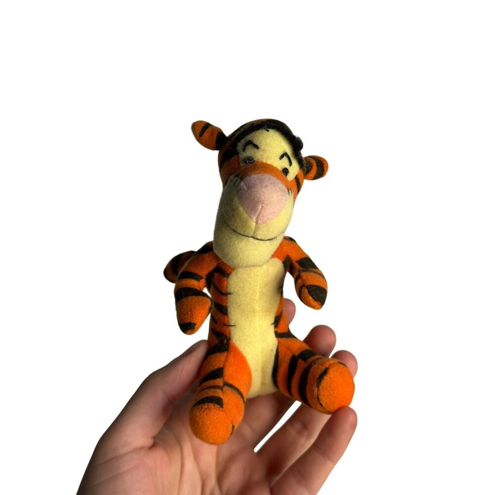 VTG Disney Winnie the Pooh Tigger Plush | Stuffed Animal Toy 5" Orange Black
